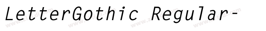 LetterGothic Regular字体转换